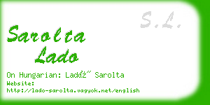 sarolta lado business card